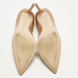 مملوكة مسبقًا Gianvito Rossi Size 39 Beige Patent Leather Pumps