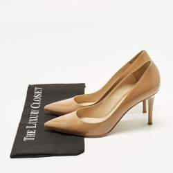 مملوكة مسبقًا Gianvito Rossi Size 39 Beige Patent Leather Pumps