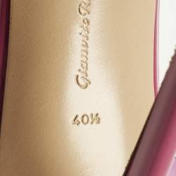 Pre Owned Gianvito Rossi Metropolis Size 40.5 Purple PVC Ankle Strap Sandals