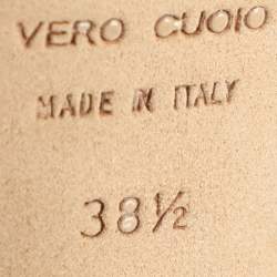 Pre Owned Gianvito Rossi Size 38.5 Black Leather Peep Toe Booties