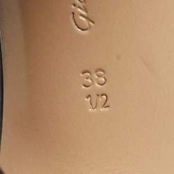 Pre Owned Gianvito Rossi Size 38.5 Black Leather Ankle Cuff Buckle Open Toe  Sandals