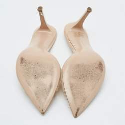 Pre Owned Gianvito Rossi Elle Size 40 Beige PVC Slide Sandals