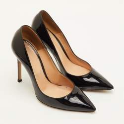 Pre Owned Gianvito Rossi Gianvito Size 36 Black Patent Leather Pointed Toe Pumps