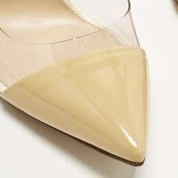 Pre Owned حذاء كعب عالي جيانفيتو روسي بليسي بي في سي وجلد كريم/بيج مقاس 40