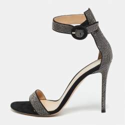 مملوكة مسبقًا صندل جيانفيتو روسي شيري بورتوفينو سويدي بيج سير كاحل مقاس 36