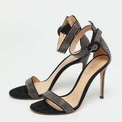 مملوكة مسبقًا صندل جيانفيتو روسي شيري بورتوفينو سويدي بيج سير كاحل مقاس 36