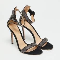 مملوكة مسبقًا صندل جيانفيتو روسي شيري بورتوفينو سويدي بيج سير كاحل مقاس 36