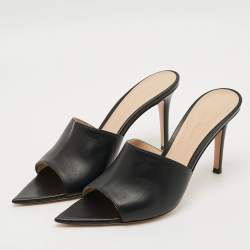 مملوكة مسبقًا صندل سلايد غيانفيتو روسي أليس بلاستيك مشمع أسود مقاس 38.5