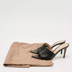 مملوكة مسبقًا صندل سلايد غيانفيتو روسي أليس بلاستيك مشمع أسود مقاس 38.5