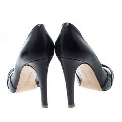 Pre Owned Gianvito Rossi Purple Leather Platform Pumps Size 38