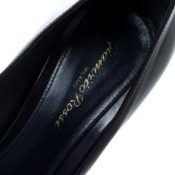 Pre Owned Gianvito Rossi Purple Leather Platform Pumps Size 38