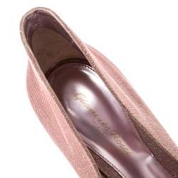 Pre Owned Gianvito Rossi Holographic Gold Glitter Pumps Size 39