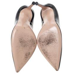 Pre Owned Gianvito Rossi Black Patent Leather Pointed Toe Pumps Size 36