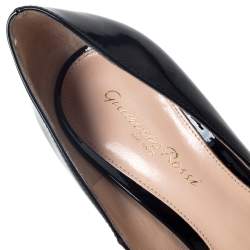 Pre Owned Gianvito Rossi Black Patent Leather Pointed Toe Pumps Size 36
