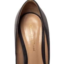 Pre Owned Gianvito Rossi Grey Suede Leather Pointed Toe Pumps Size 38.5