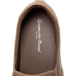 Gianvito Rossi Beige Leather Slip On Sneakers Size 38