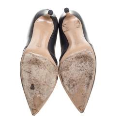 Pre Owned Gianvito Rossi Grey Leather Mable Boots Size 37