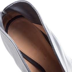 Pre Owned Gianvito Rossi Grey Leather Mable Boots Size 37