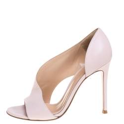 Pre Owned Gianvito Rossi Pink Leather D'orsay Open Toe Pumps Size 37