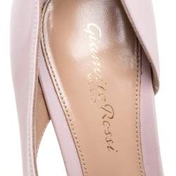 Pre Owned Gianvito Rossi Pink Leather D'orsay Open Toe Pumps Size 37