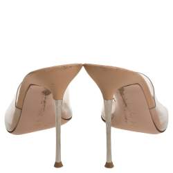 Pre Owned Gianvito Rossi PVC Leather Elle Slide Sandals Size 40