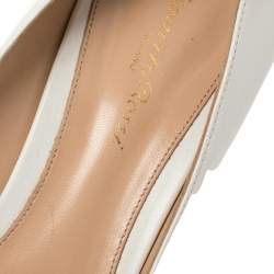 Pre Owned Gianvito Rossi White Leather Pointed Toe Pumps Size 41