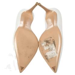 Pre Owned Gianvito Rossi White Leather Pointed Toe Pumps Size 41