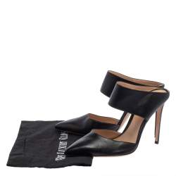 Pre Owned Gianvito Rossi Black Leather Mule Sandals Size 42