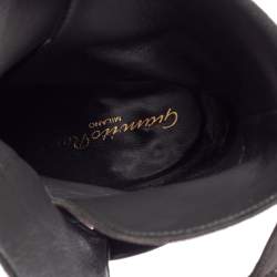 Pre Owned Gianvito Rossi Dark Grey Suede Buckle Detail Ankle Boots Szie 36.5