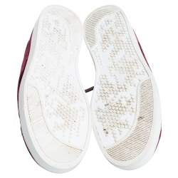 Pre Owned Gianvito Rossi Burgundy Velvet Low Top  Sneakers Size 39