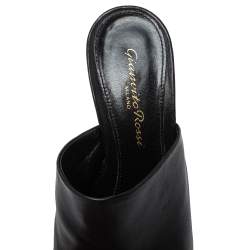Pre Owned Gianvito  Rossi Black Leather Alise Mule Sandals Size 34.5