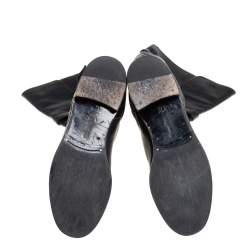 Pre Owned Gianvito Rossi Black Leather Knee Length Boots Size 40