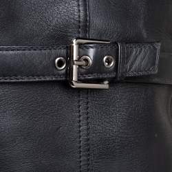 Pre Owned Gianvito Rossi Black Leather Knee Length Boots Size 40