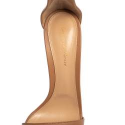 Pre Owned Gianvito Rossi Beige Leather Portofino Ankle Strap Sandals Size 40