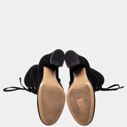 Gianvito Rossi Black Suede Ankle Boots Size 39