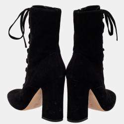 Gianvito Rossi Black Suede Ankle Boots Size 39