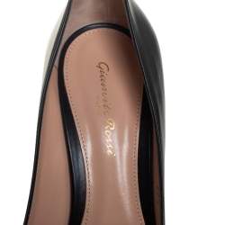 Pre Owned Gianvito Rossi Black Leather Pointed Toe Pumps Size 39.5