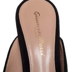 Pre Owned Gianvito Rossi Black Suede Mule Sandals Size 37.5