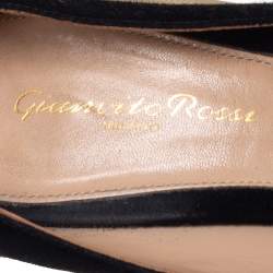 Pre Owned Gianvito Rossi Black Suede and Mesh Pointed Toe Pumps Size 39