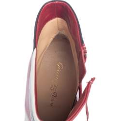 Pre Owned Gianvito Rossi Multicolor Leather Patchwork Ankle Boots Size 39