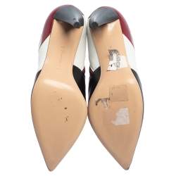 Pre Owned Gianvito Rossi Multicolor Leather Patchwork Ankle Boots Size 39