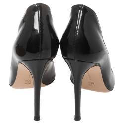 Pre Owned Gianvito Rossi Black Patent Leather Pointed Toe Pumps Size 38