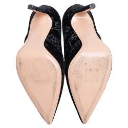 Pre Owned Gianvito Rossi black Velvet Empress Ankle Booties Size 38.5