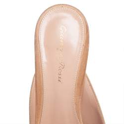 Pre Owned Gianvito Rossi Black/Beige Suede Mule Sandals Size 40