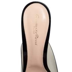Pre Owned Gianvito Rossi Black Patent Leather and PVC Plexi Mule Sandals Size 41