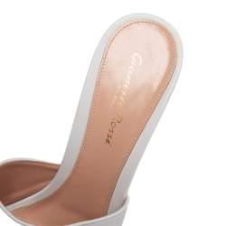 Pre Owned Gianvito Rossi White Leather Alise Mules Size 38