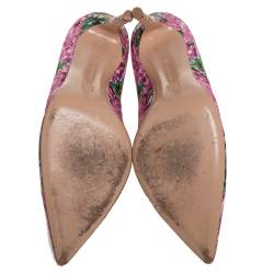 Pre Owned Gianvito Rossi Multicolor Floral Printed Fabric Lisa Ponker Pumps Size 39.5
