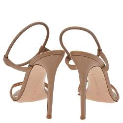 Pre Owned Gianvito Rossi Brown Leather Ankle Strap Sandals Size 39