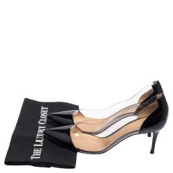 Pre Owned Gianvito Rossi  Black Patent Leather, PVC Plexi  Pumps Size 40