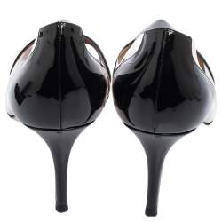 Pre Owned Gianvito Rossi  Black Patent Leather, PVC Plexi  Pumps Size 40